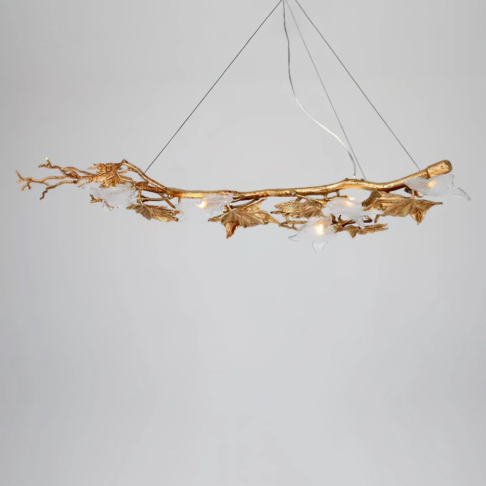 Folio Branch Brass Chandelier - Image 14