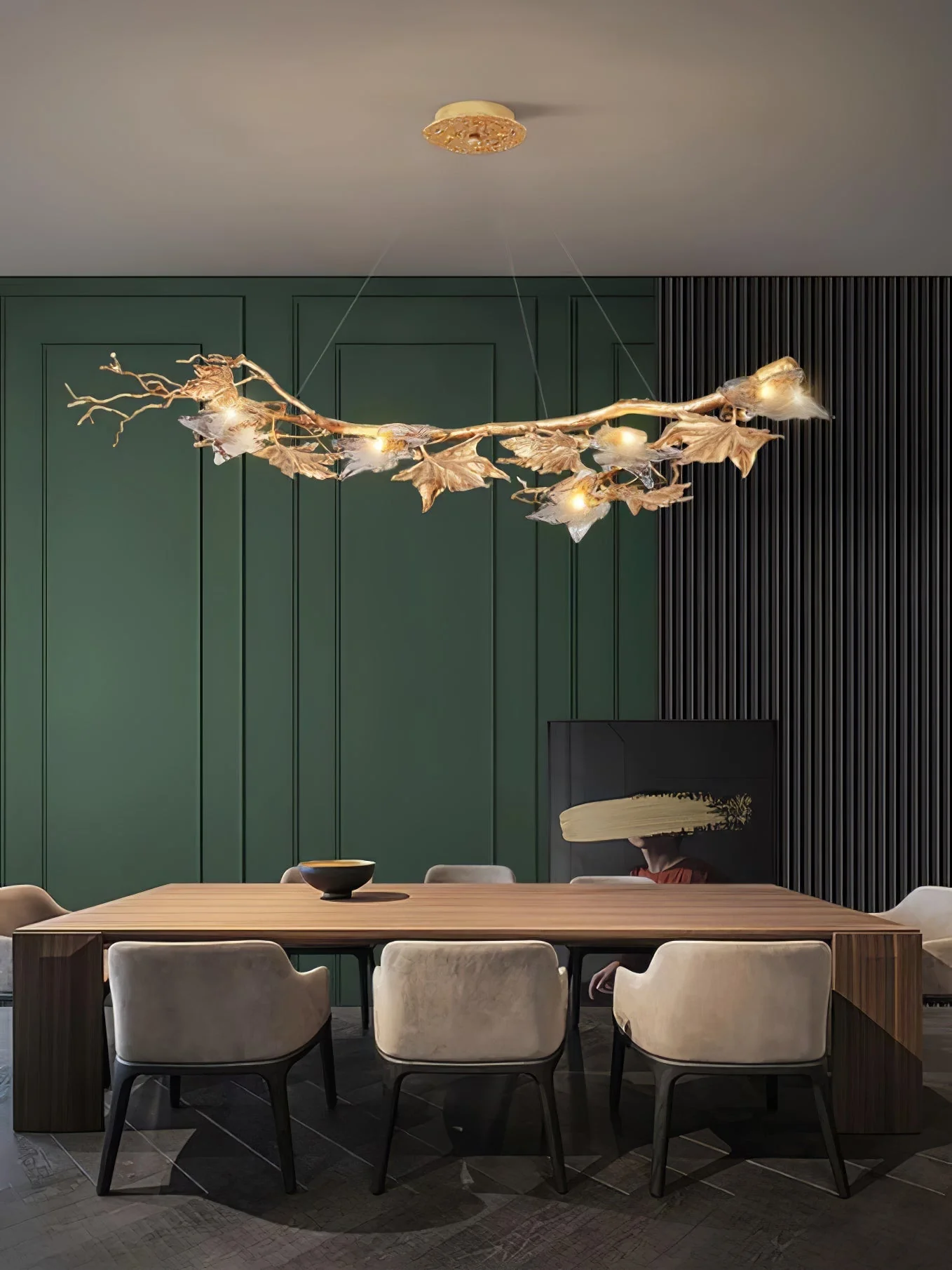 Folio Branch Brass Chandelier - Image 20