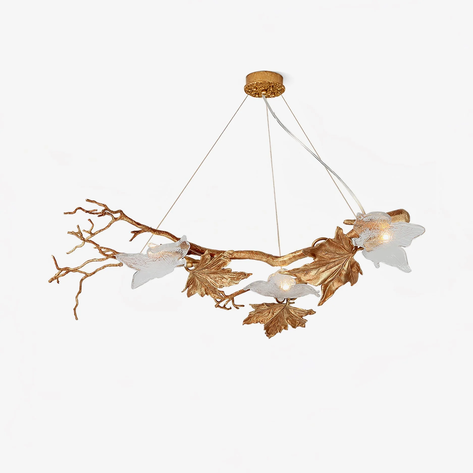 Folio Branch Brass Chandelier - Image 26