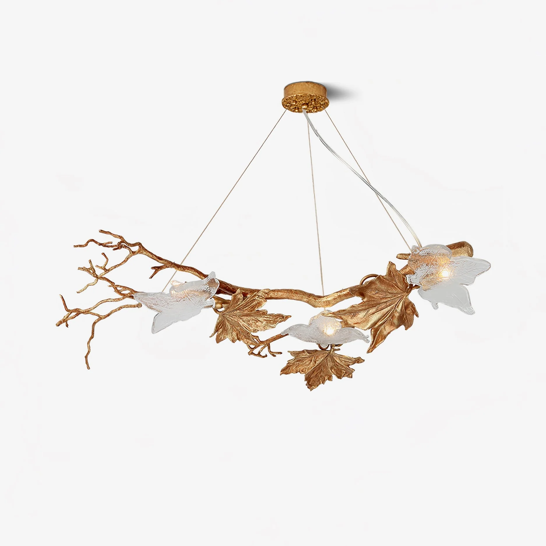 Folio Branch Brass Chandelier - Image 27