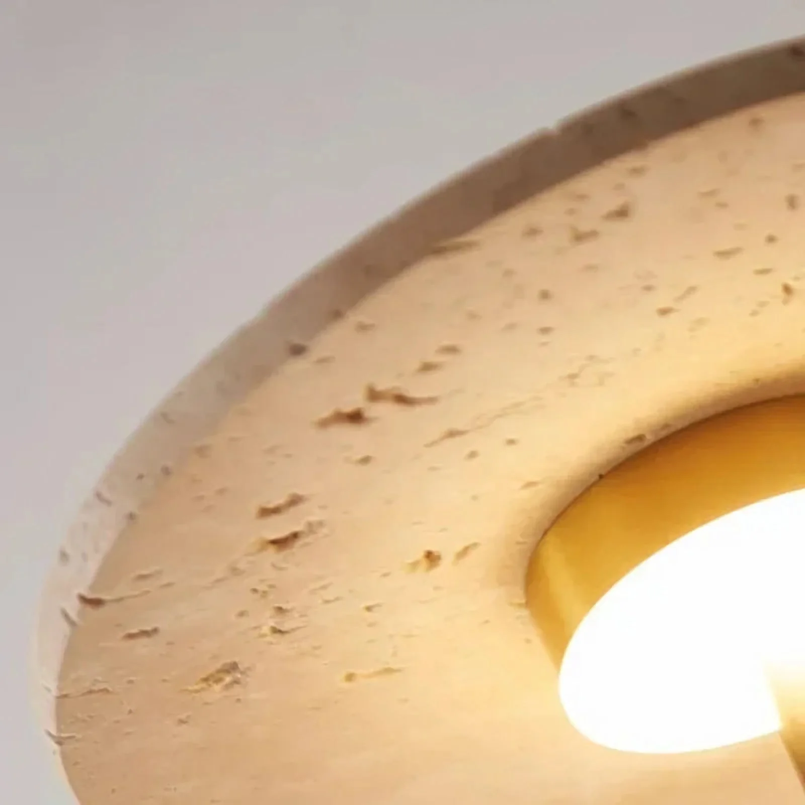 French Yellow Travertine Wall Lamp - Image 9