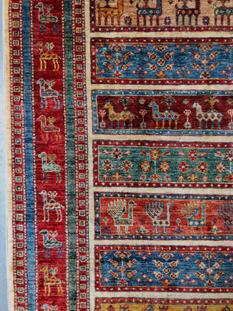 Gabbeh (5'11"x7'00") multistripe/red - Image 12