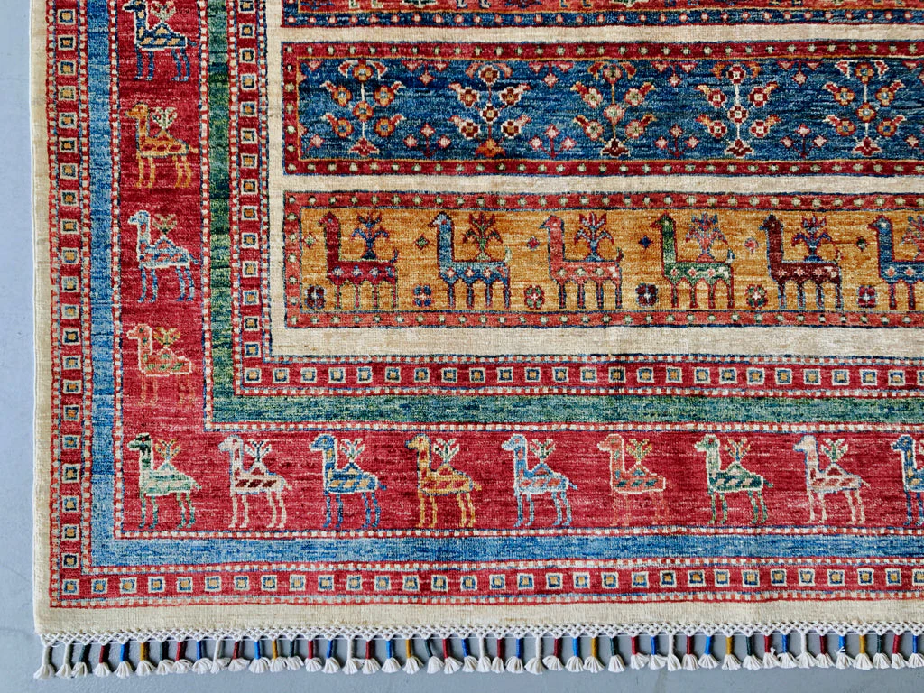 Gabbeh (5'11"x7'00") multistripe/red - Image 2