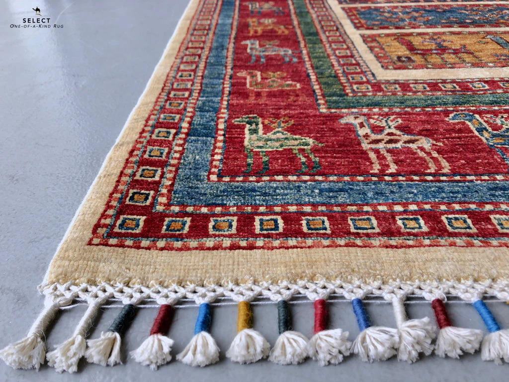 Gabbeh (5'11"x7'00") multistripe/red - Image 3
