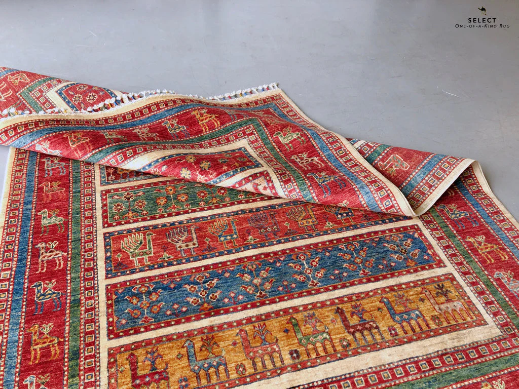 Gabbeh (5'11"x7'00") multistripe/red - Image 6