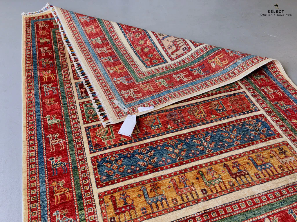 Gabbeh (5'11"x7'00") multistripe/red - Image 8