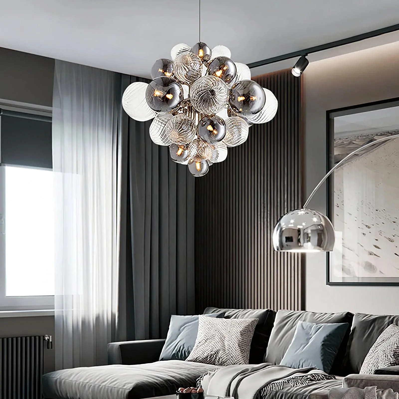 Glass Bubble Chandelier - Image 6