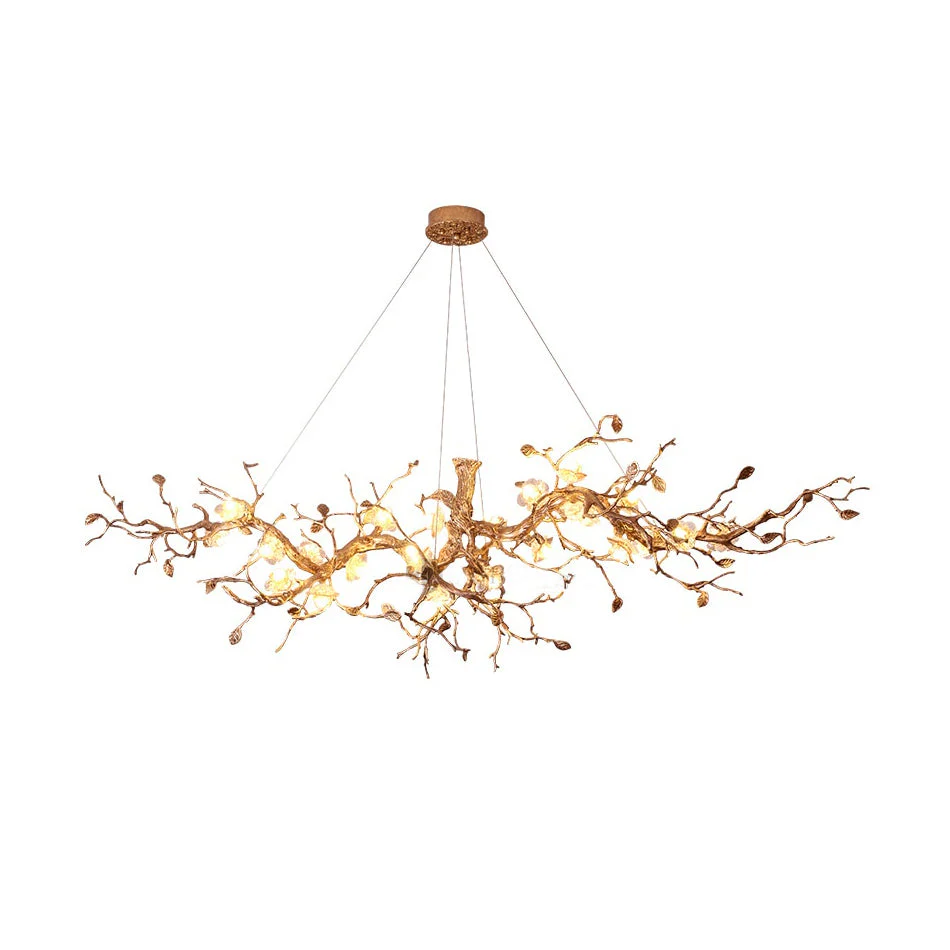 Glass Flower Tree Branch Chandelier