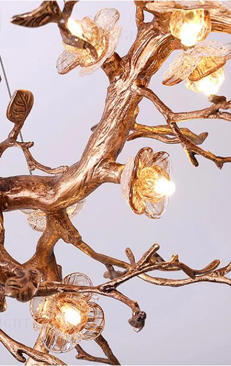 Glass Flower Tree Branch Chandelier - Image 10