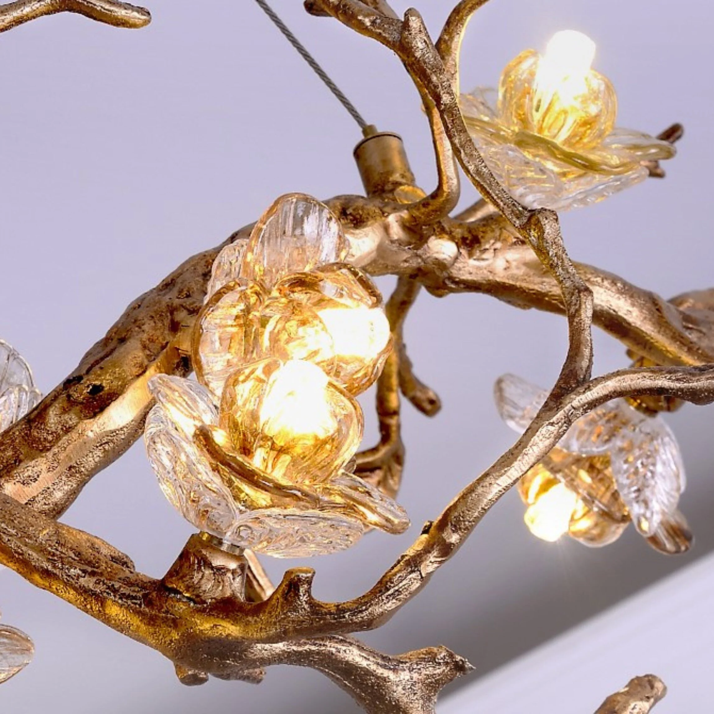 Glass Flower Tree Branch Chandelier - Image 11