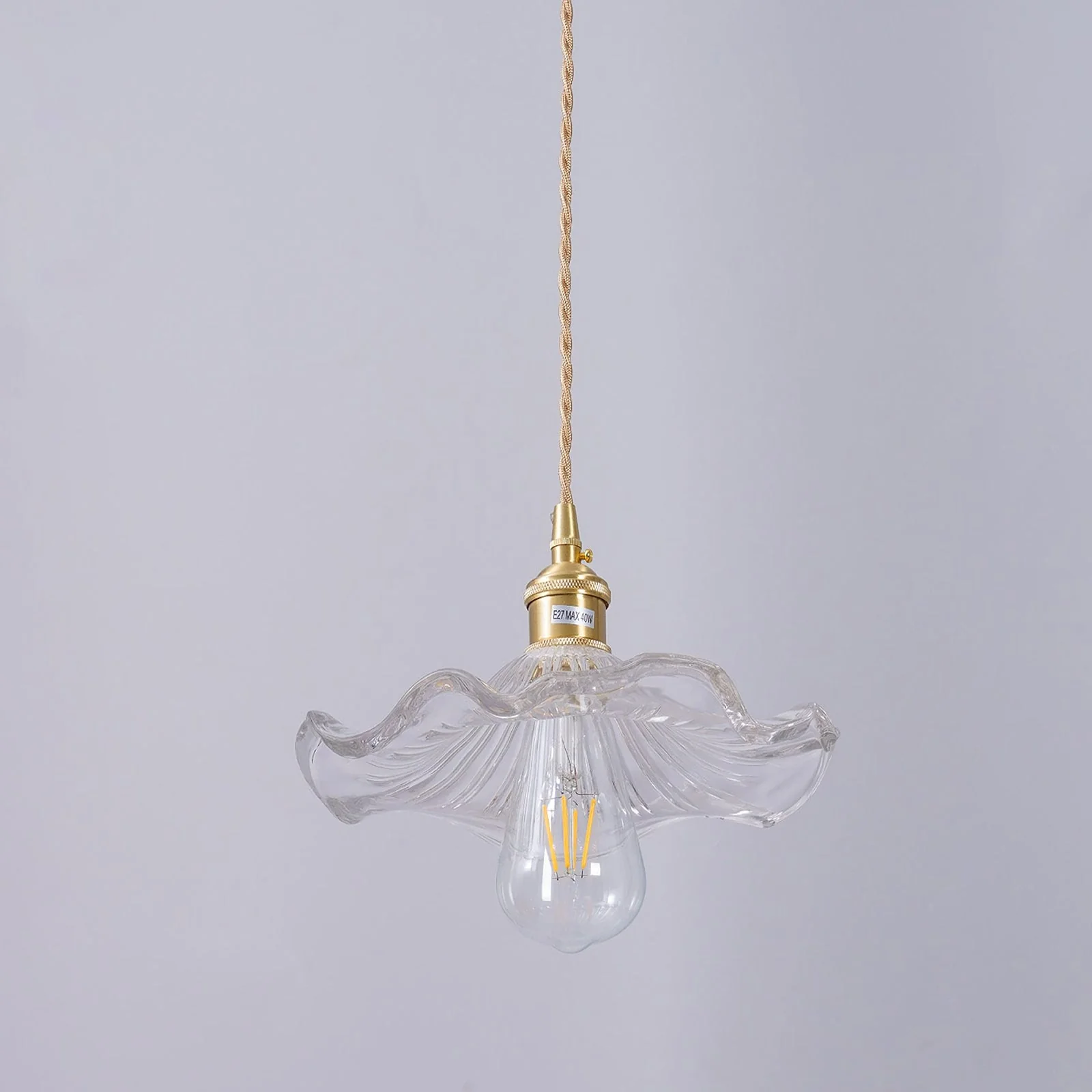 Glass Hibiscus Flower Pendant Light - Image 11