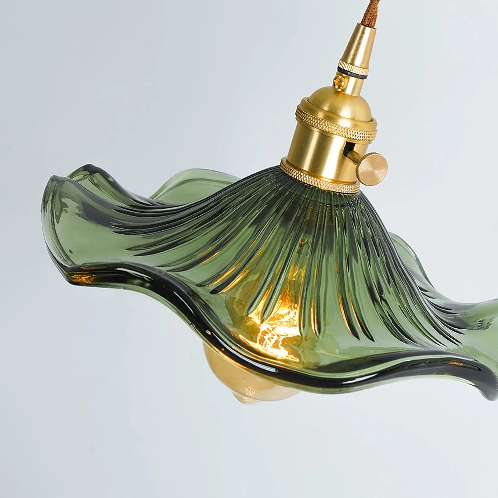 Glass Hibiscus Flower Pendant Light - Image 13