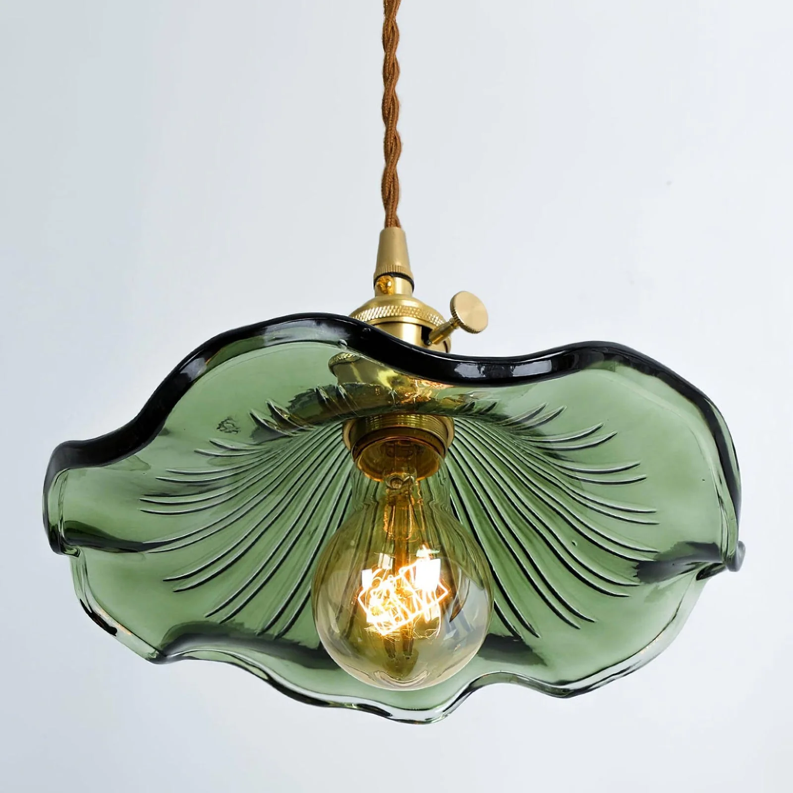 Glass Hibiscus Flower Pendant Light - Image 14