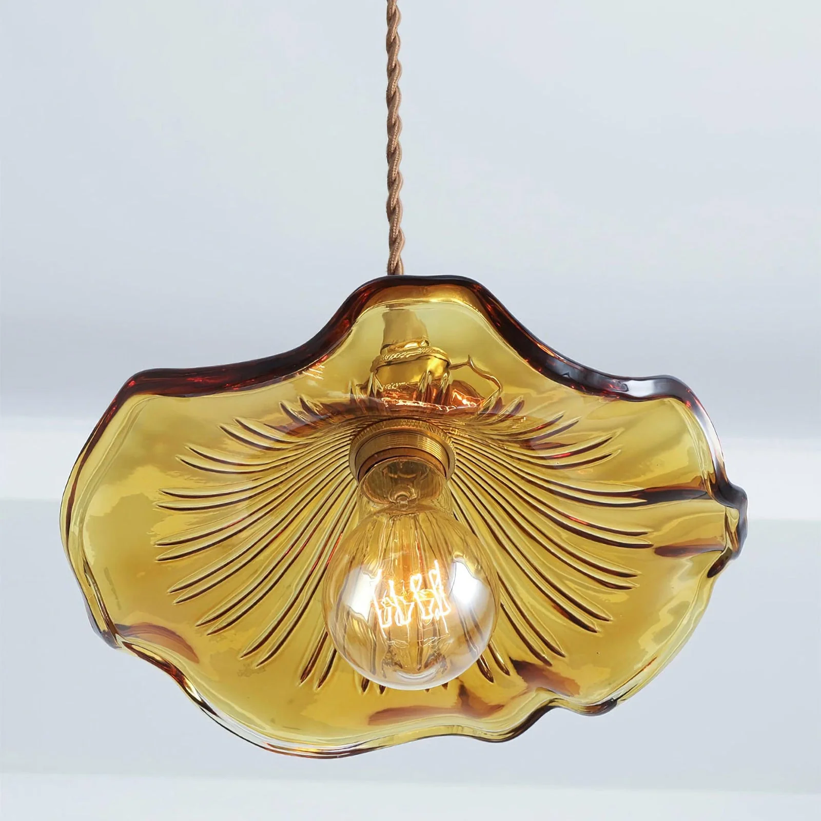 Glass Hibiscus Flower Pendant Light - Image 20