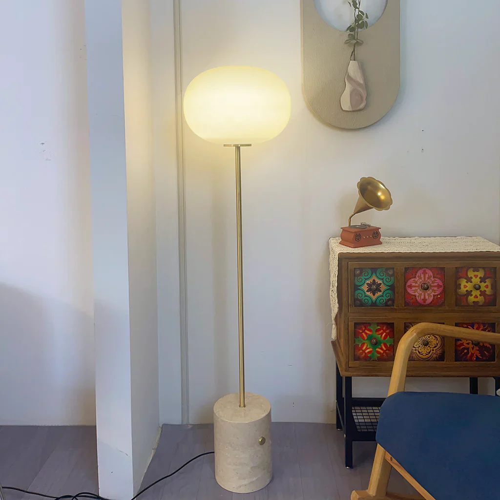 Glass Jwda Marble Floor Lamp - Image 2