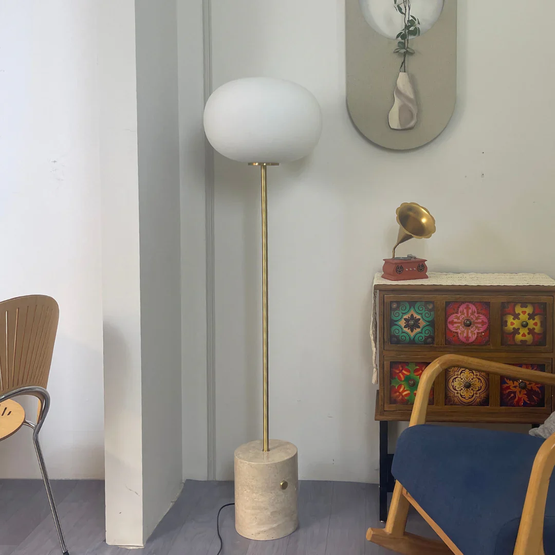 Glass Jwda Marble Floor Lamp - Image 3