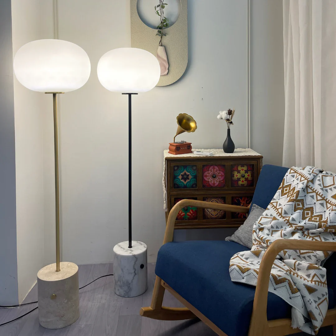 Glass Jwda Marble Floor Lamp - Image 8