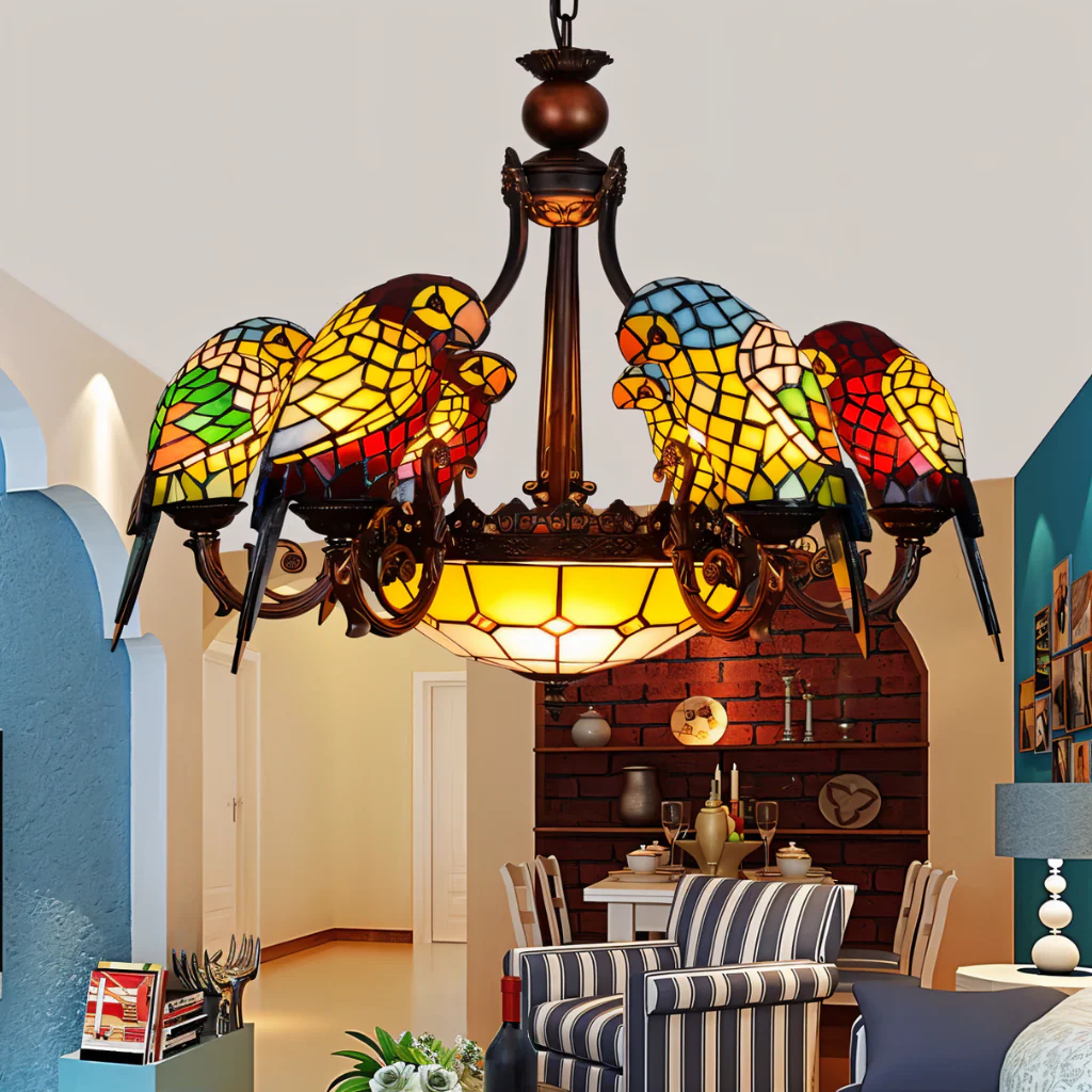 Glass Parrot Chandelier - Image 16