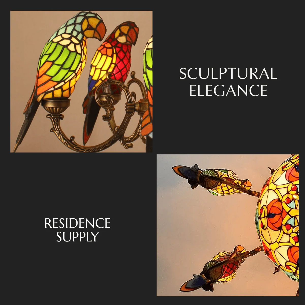 Glass Parrot Chandelier - Image 6