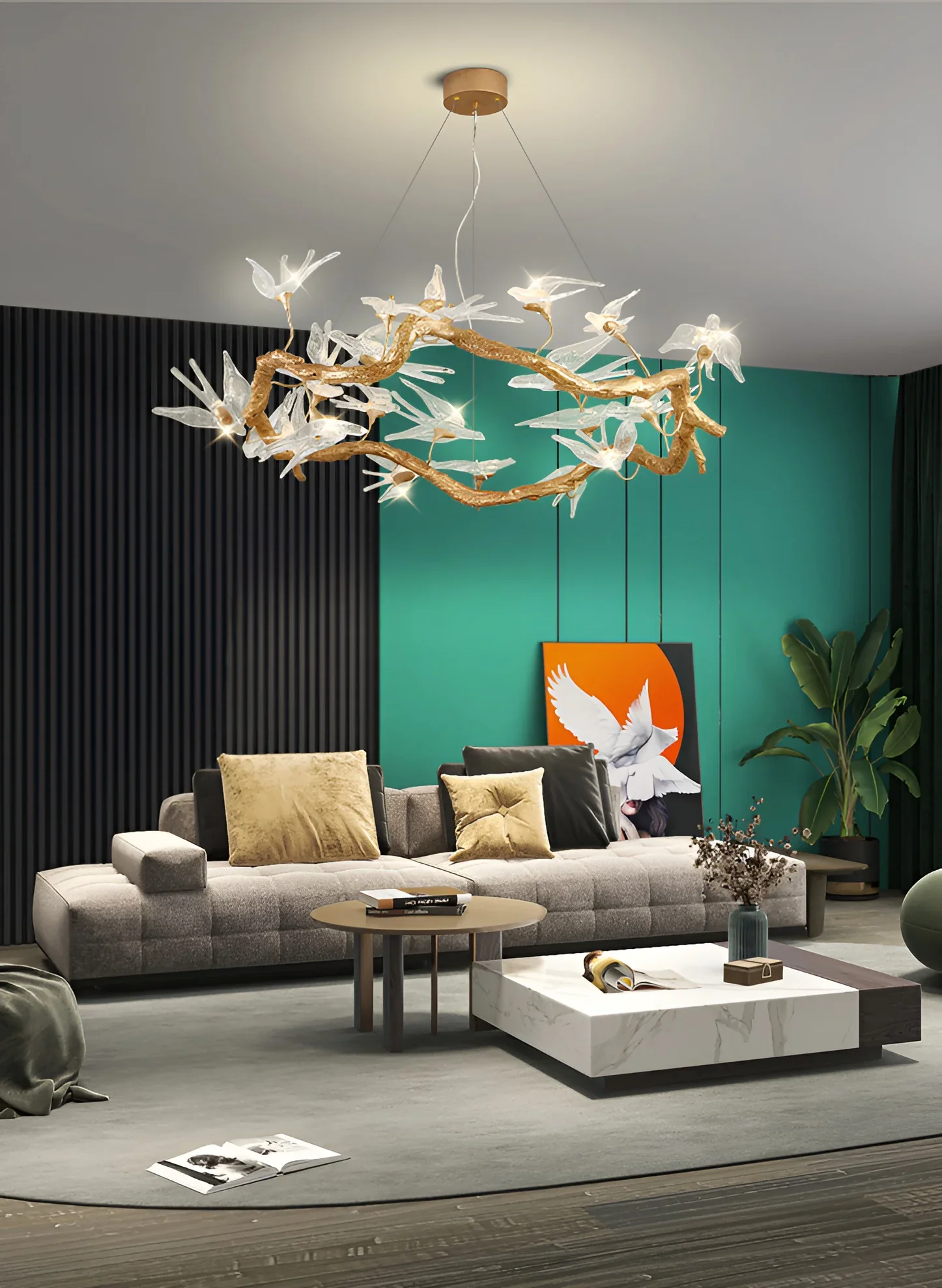 Glass Swallow Chandelier - Image 10