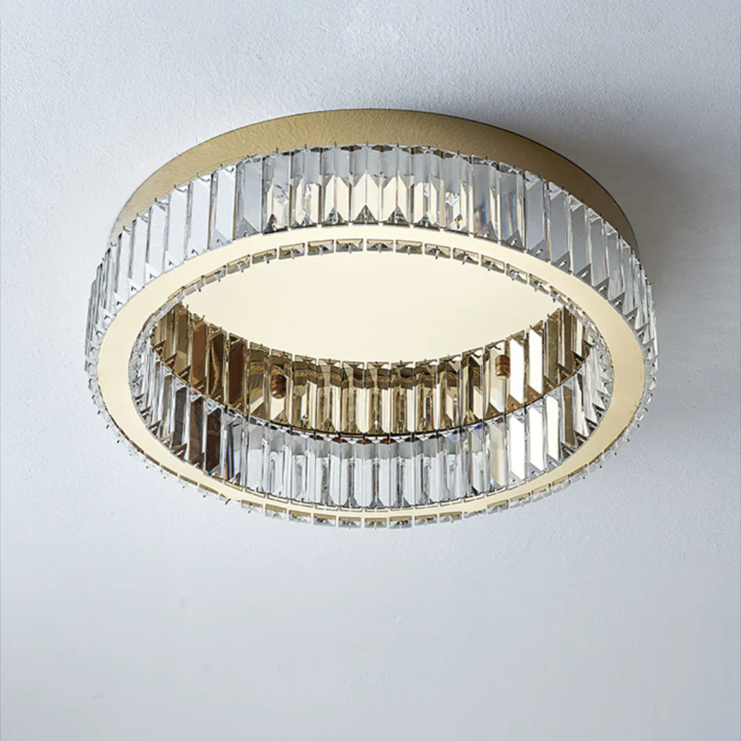 Gold Round Crystal Ceiling Light - Image 18