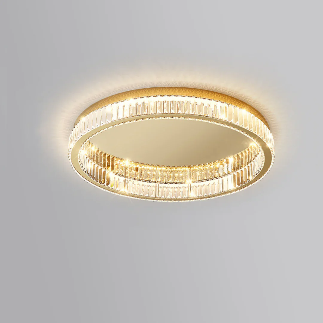 Gold Round Crystal Ceiling Light - Image 20