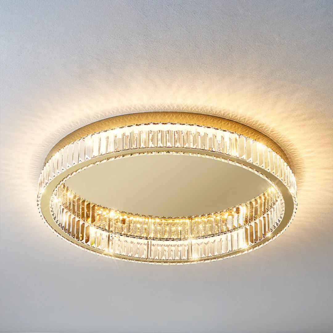Gold Round Crystal Ceiling Light - Image 22