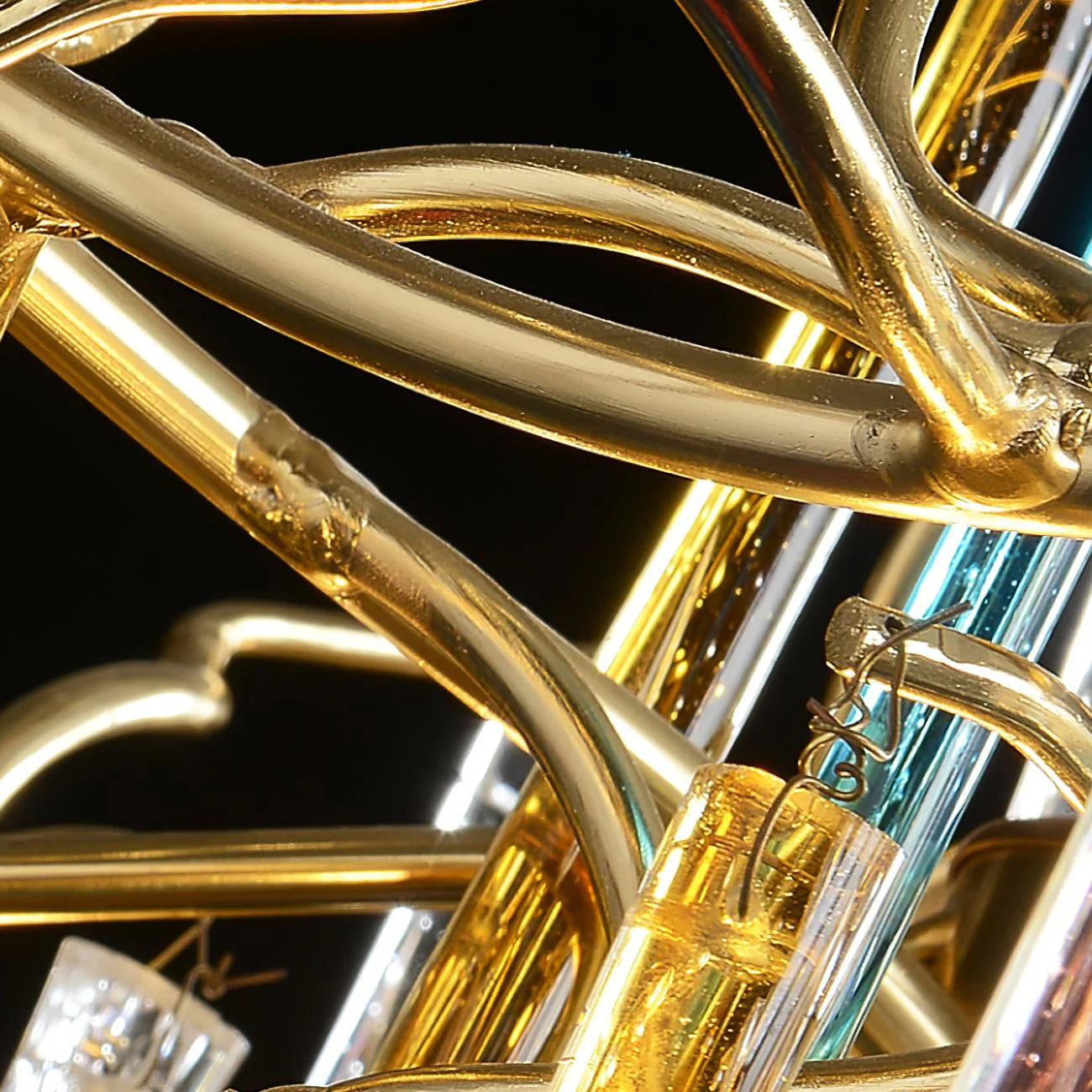 Gold Round Teardrop Chandelier - Image 12