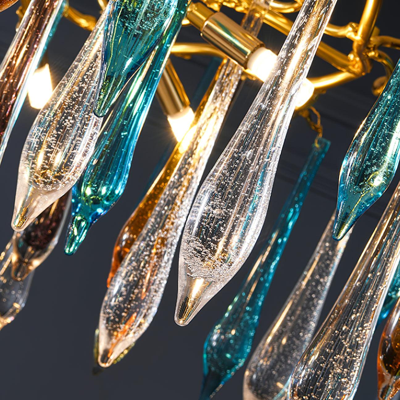 Gold Round Teardrop Chandelier - Image 13