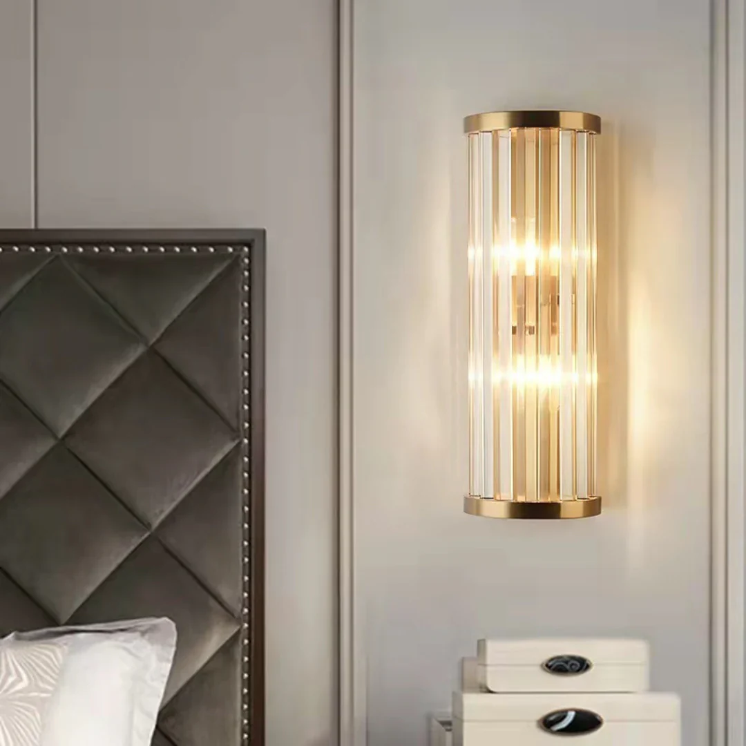 Golden Crystal Wall Lamp - Image 3