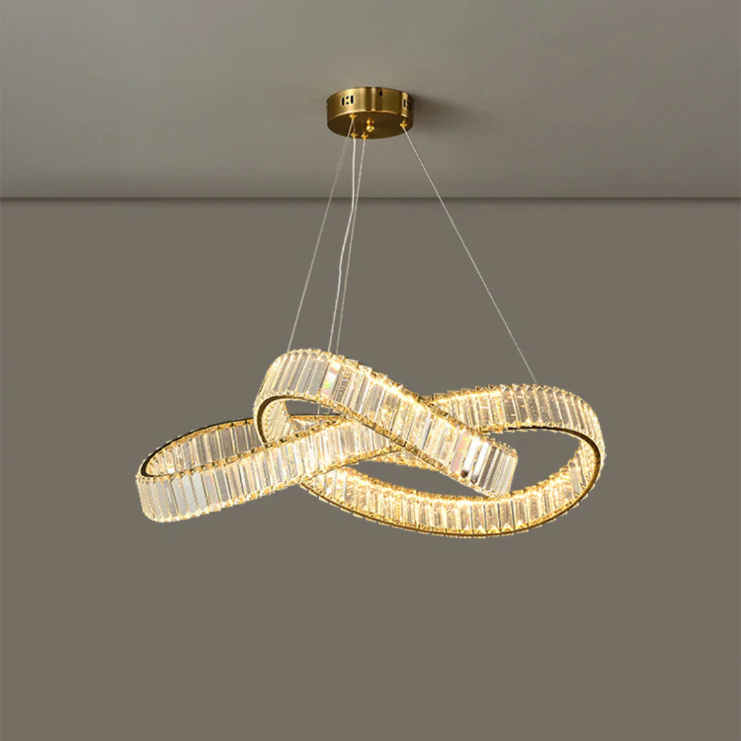 Golden Ring Round Crystal Chandelier - Image 14