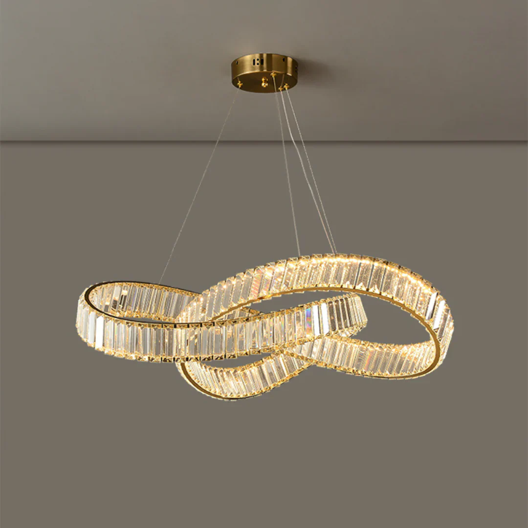 Golden Ring Round Crystal Chandelier - Image 15