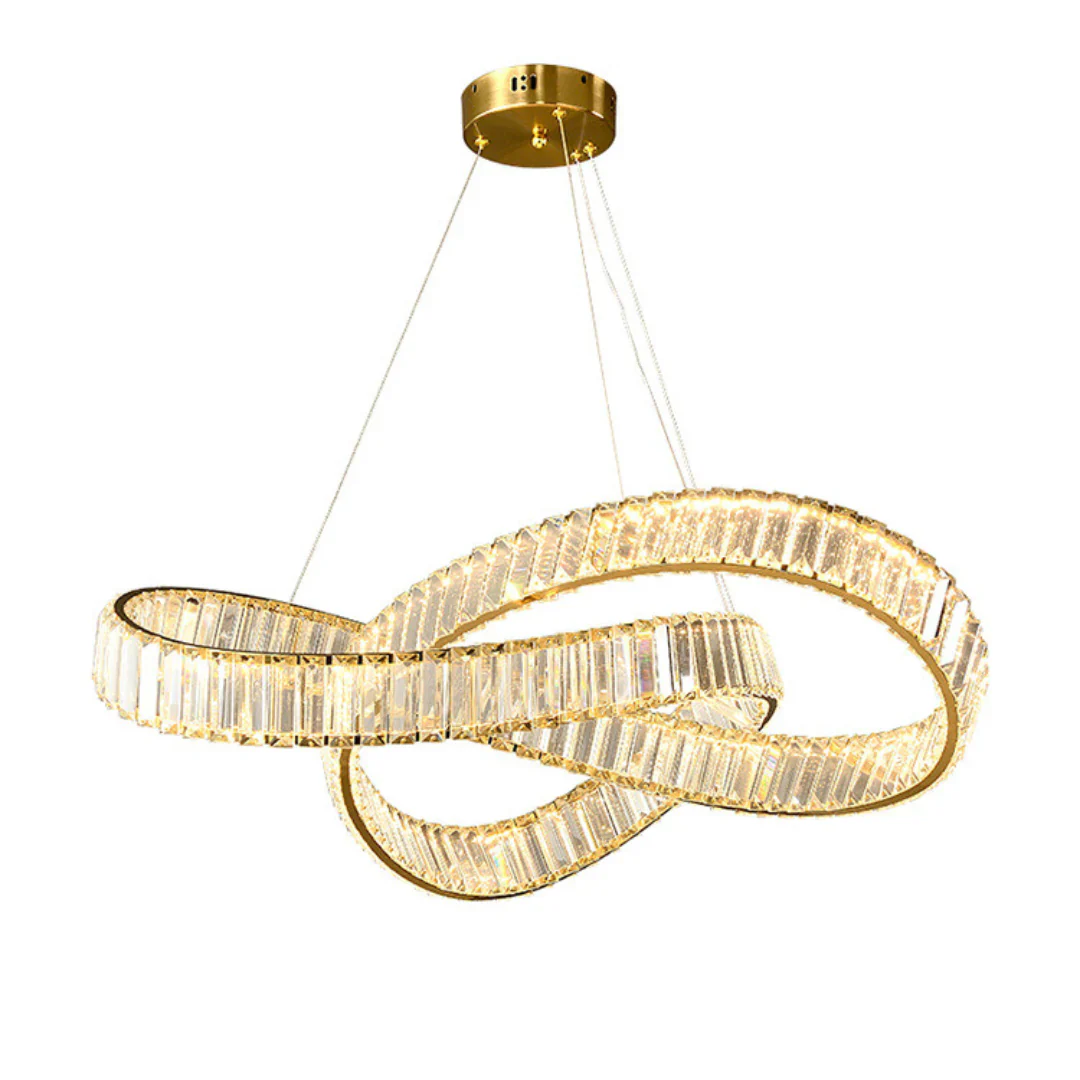 Golden Ring Round Crystal Chandelier - Image 18