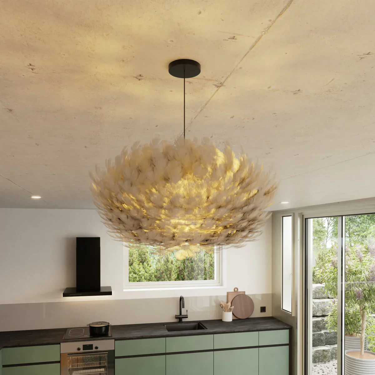 Goose Feather Pendant Light - Image 10