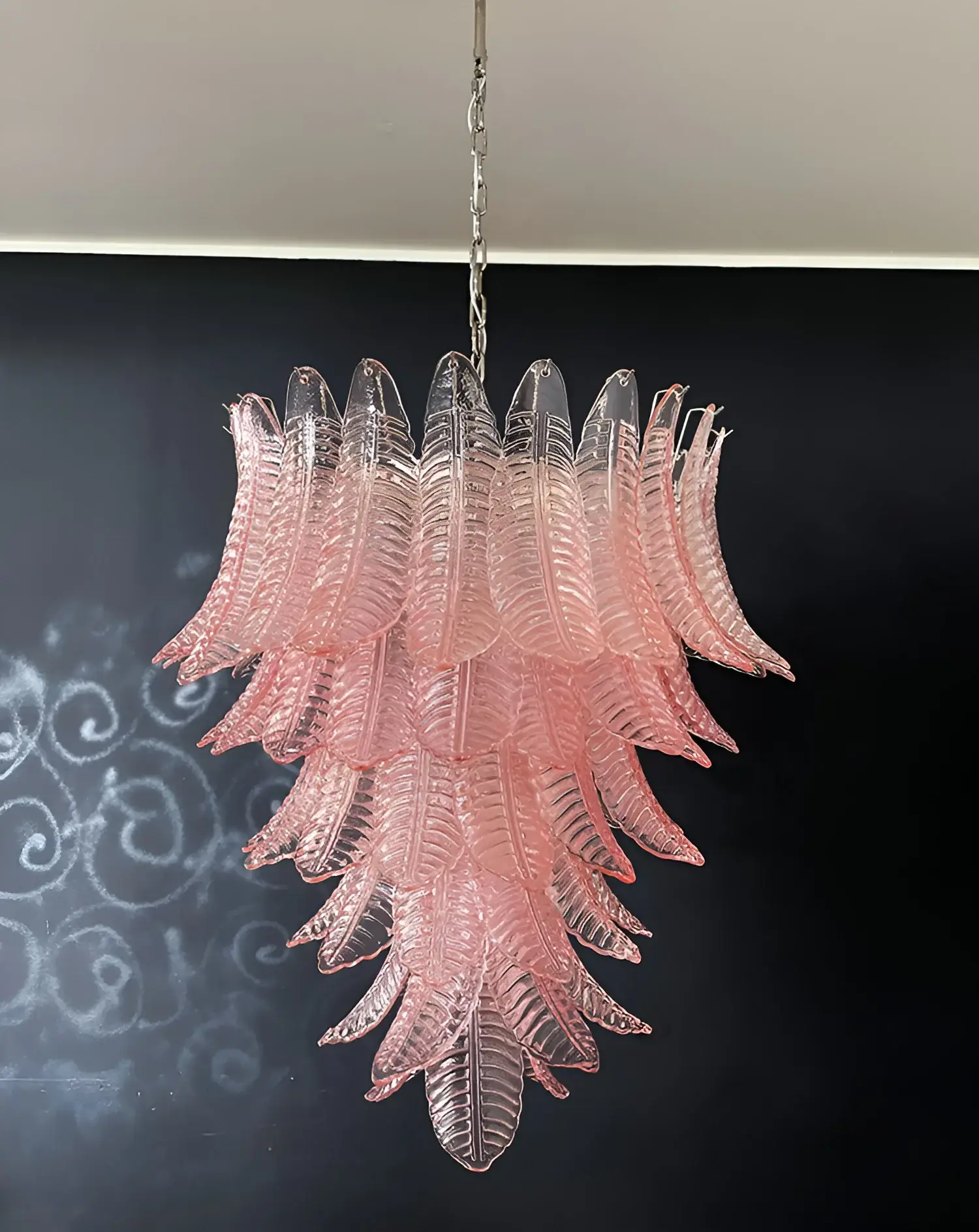 Gorgeous Murano Felci Pink Glass Chandelier - Image 10