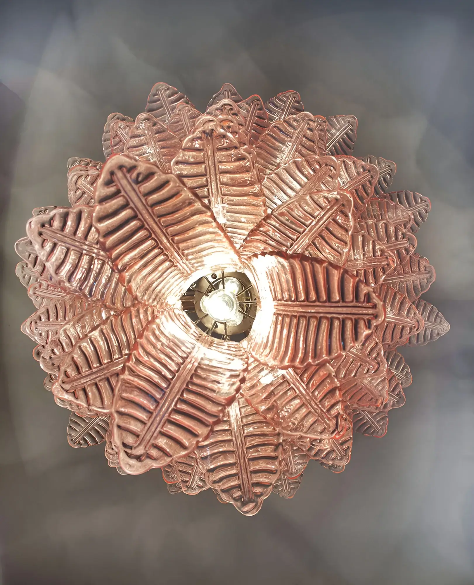 Gorgeous Murano Felci Pink Glass Chandelier - Image 13
