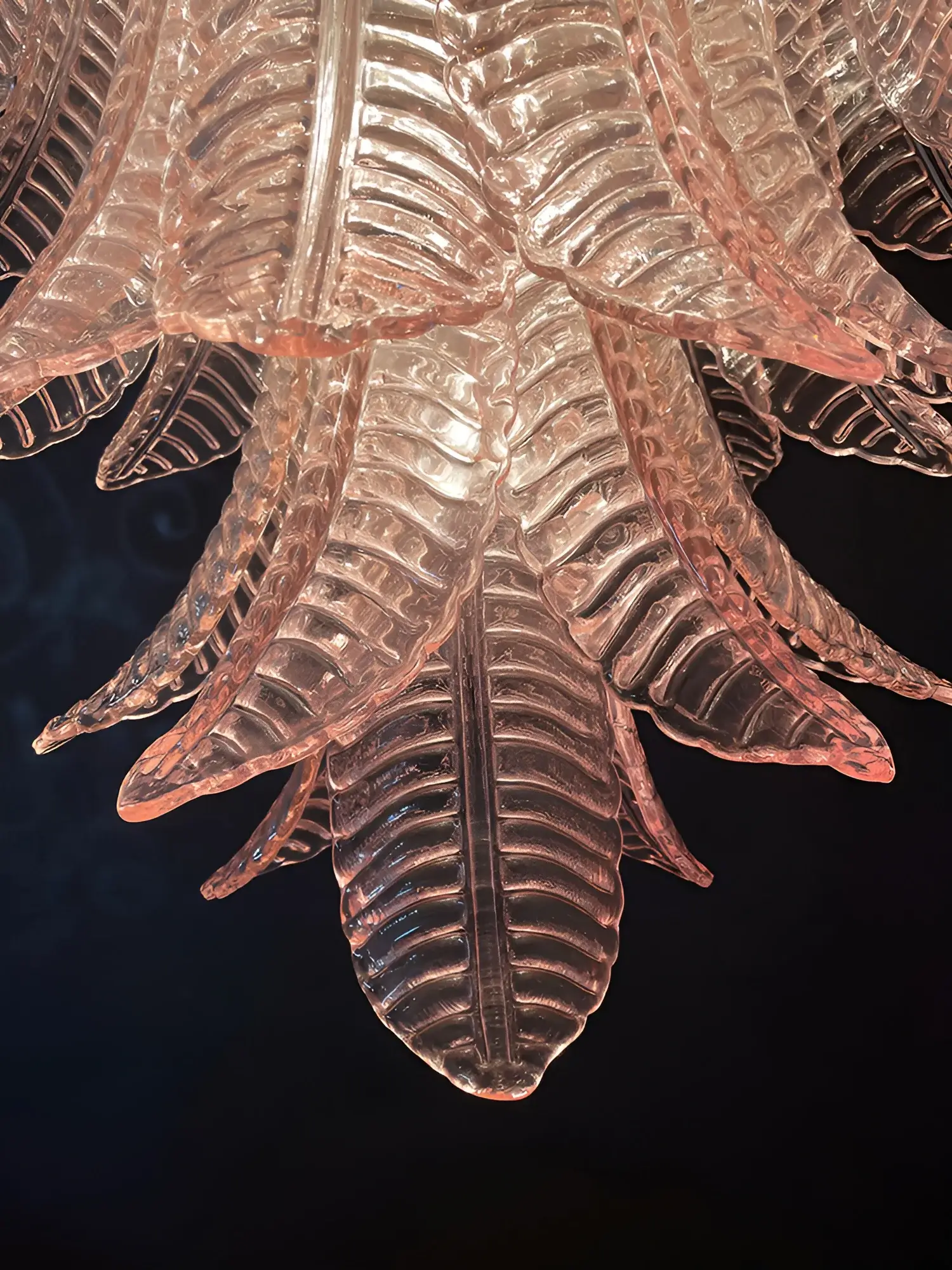 Gorgeous Murano Felci Pink Glass Chandelier - Image 15
