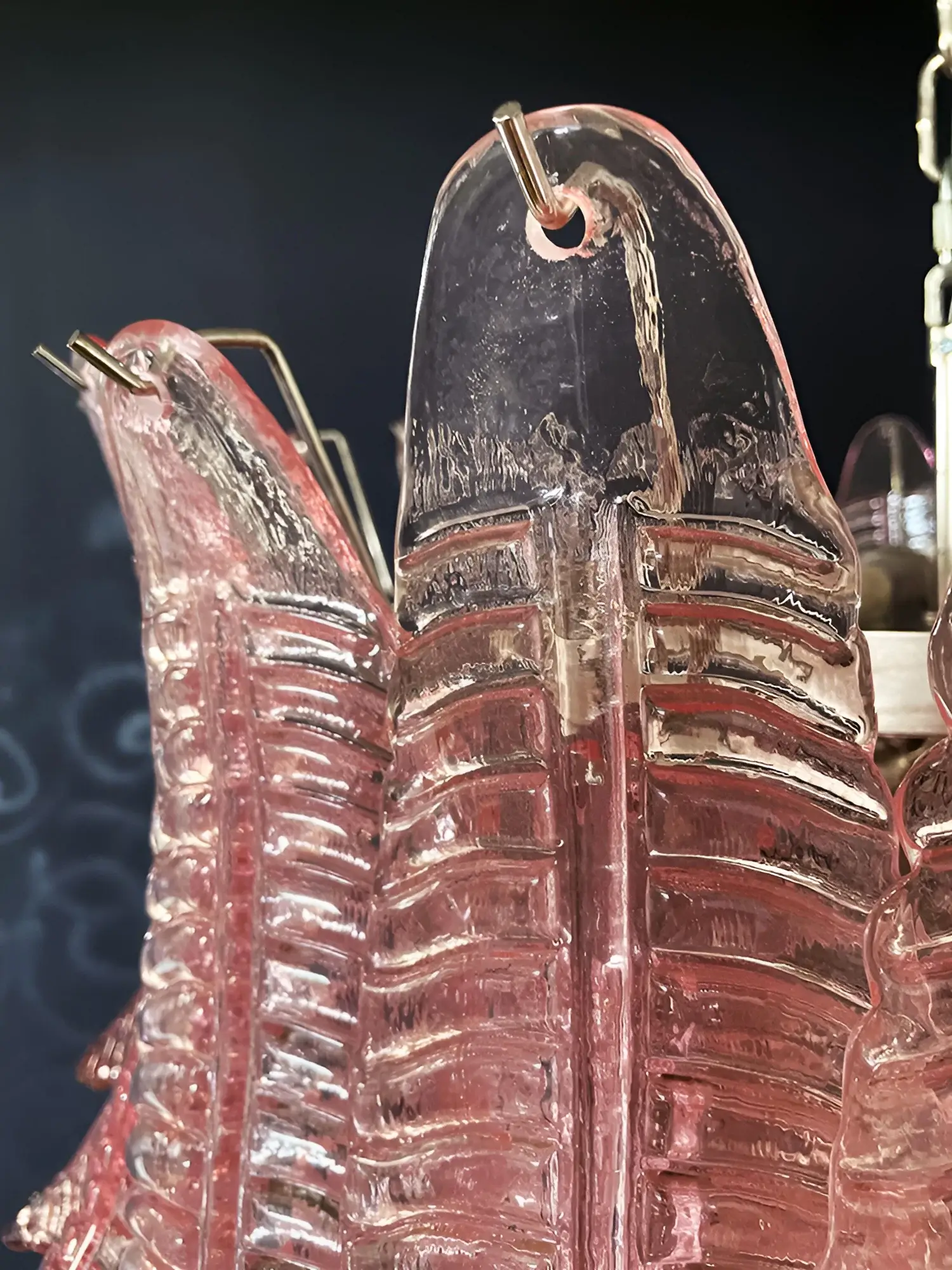 Gorgeous Murano Felci Pink Glass Chandelier - Image 16