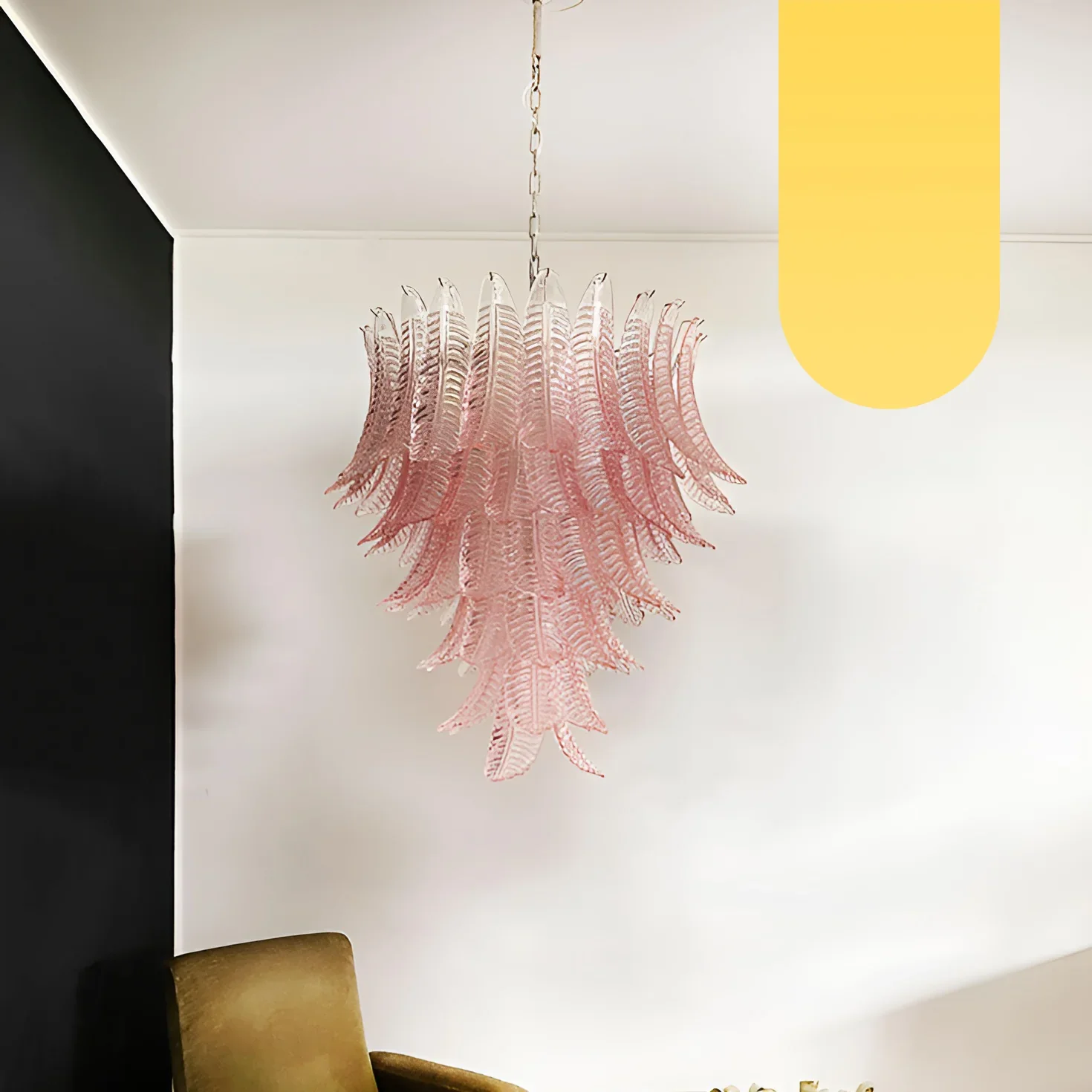 Gorgeous Murano Felci Pink Glass Chandelier - Image 19