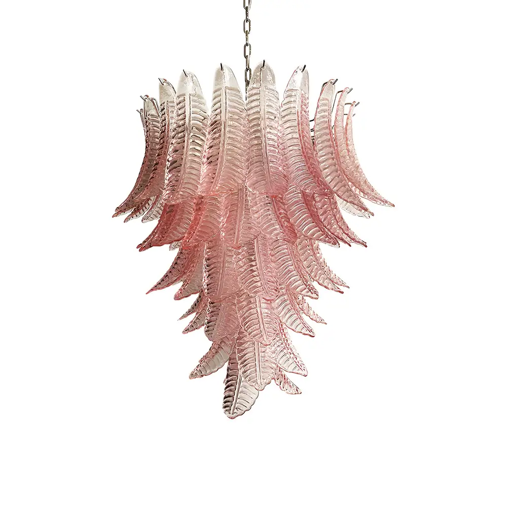 Gorgeous Murano Felci Pink Glass Chandelier - Image 20