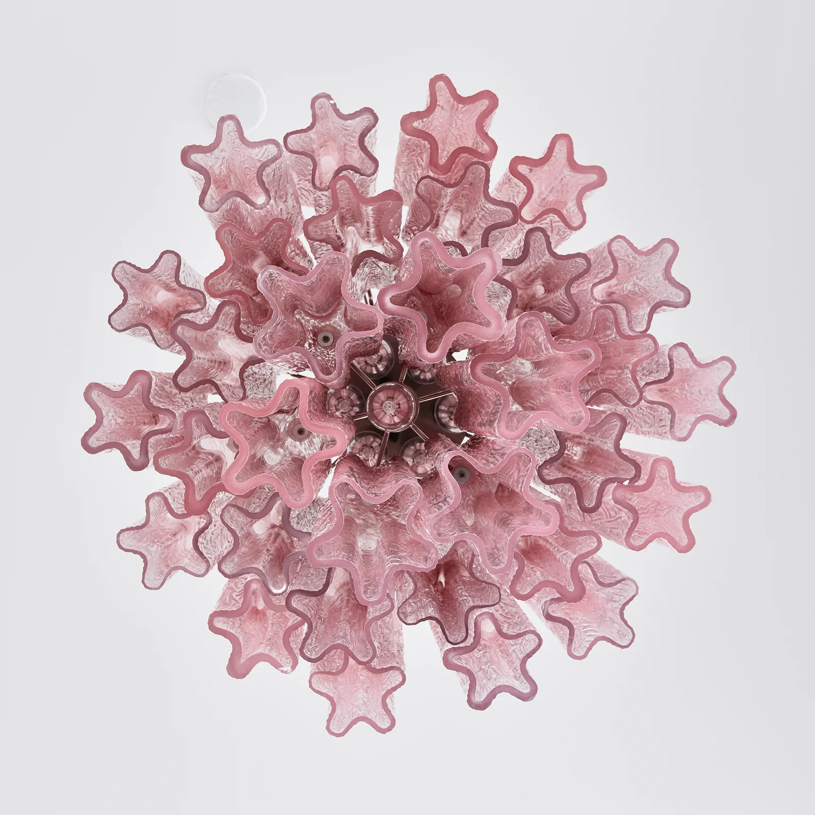Gradient Red Murano Glass Tube Chandelier - Image 14
