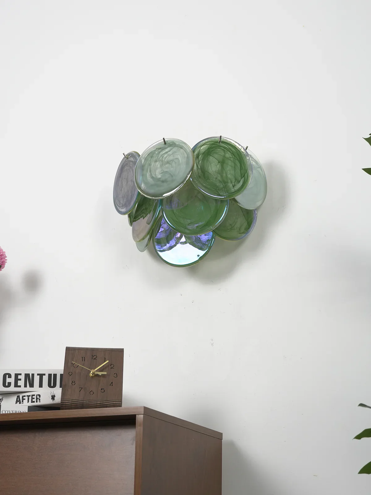 Green Murano Disc Wall Sconce - Image 3