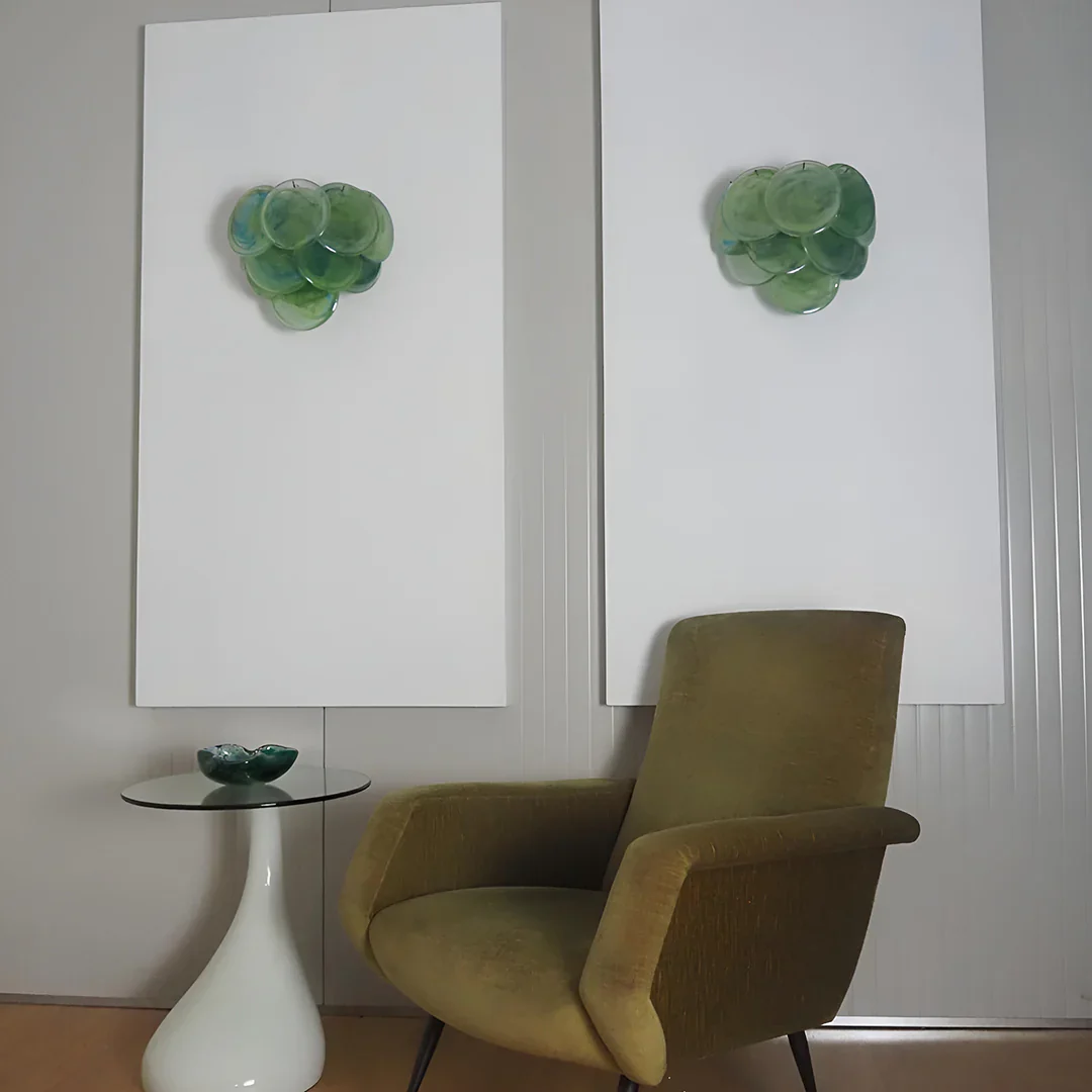 Green Murano Disc Wall Sconce - Image 6