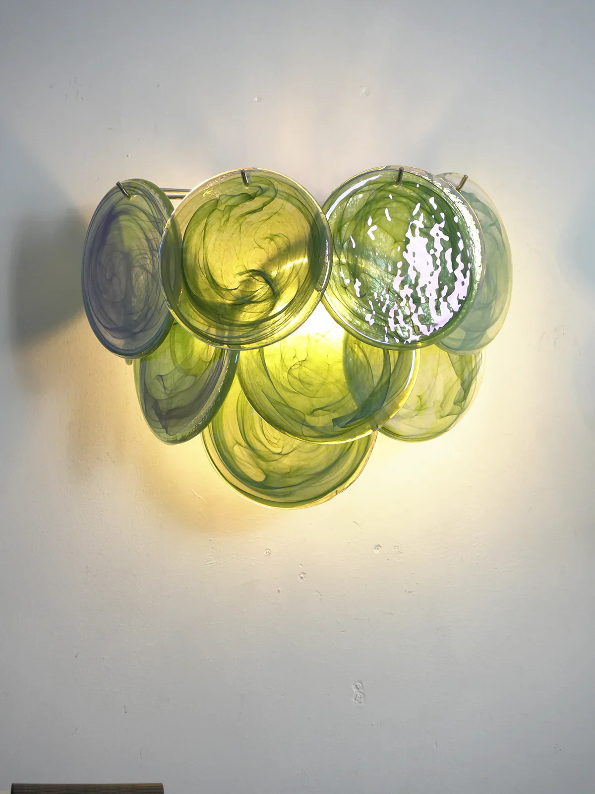 Green Murano Disc Wall Sconce - Image 8