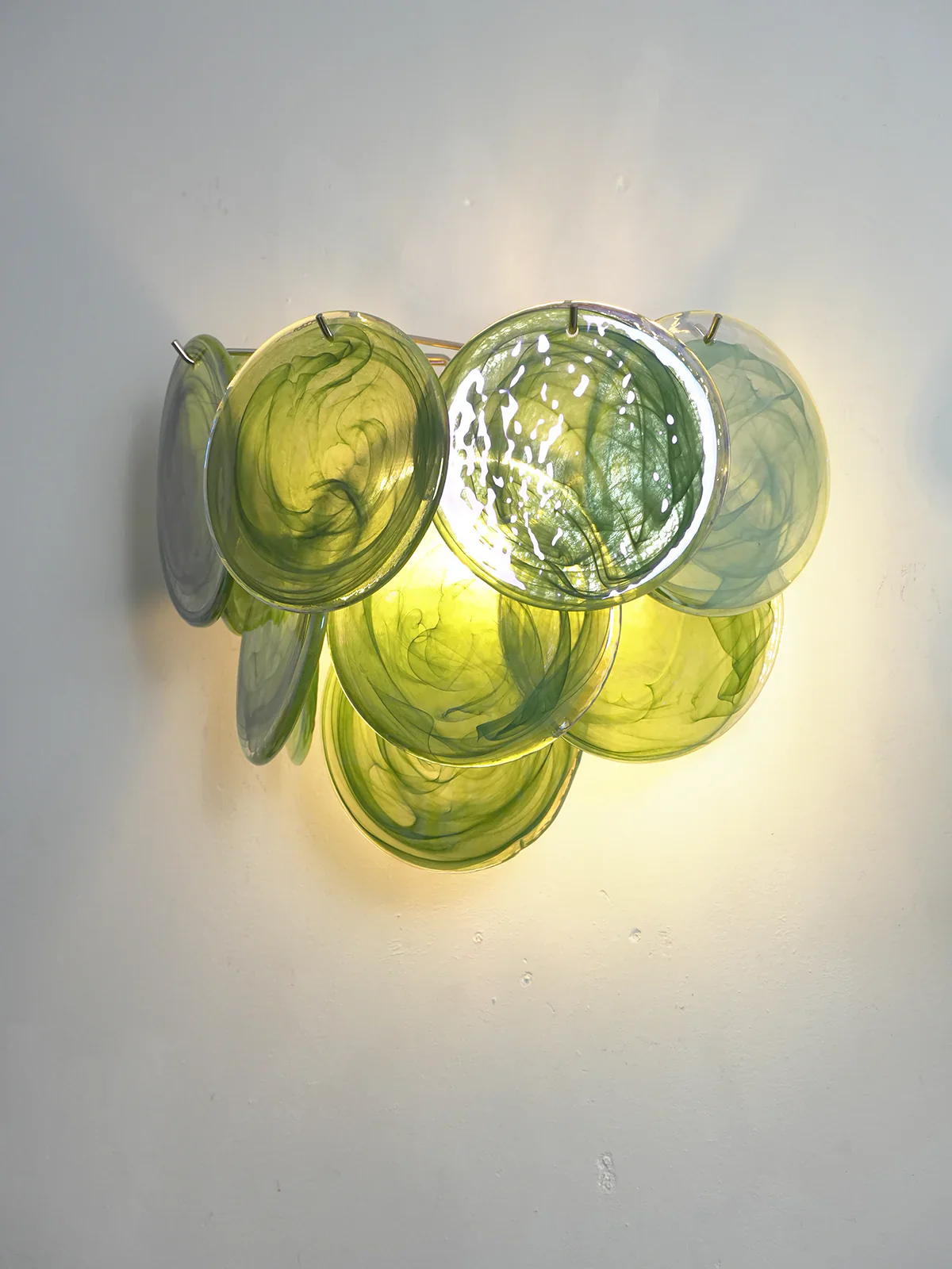Green Murano Disc Wall Sconce - Image 9