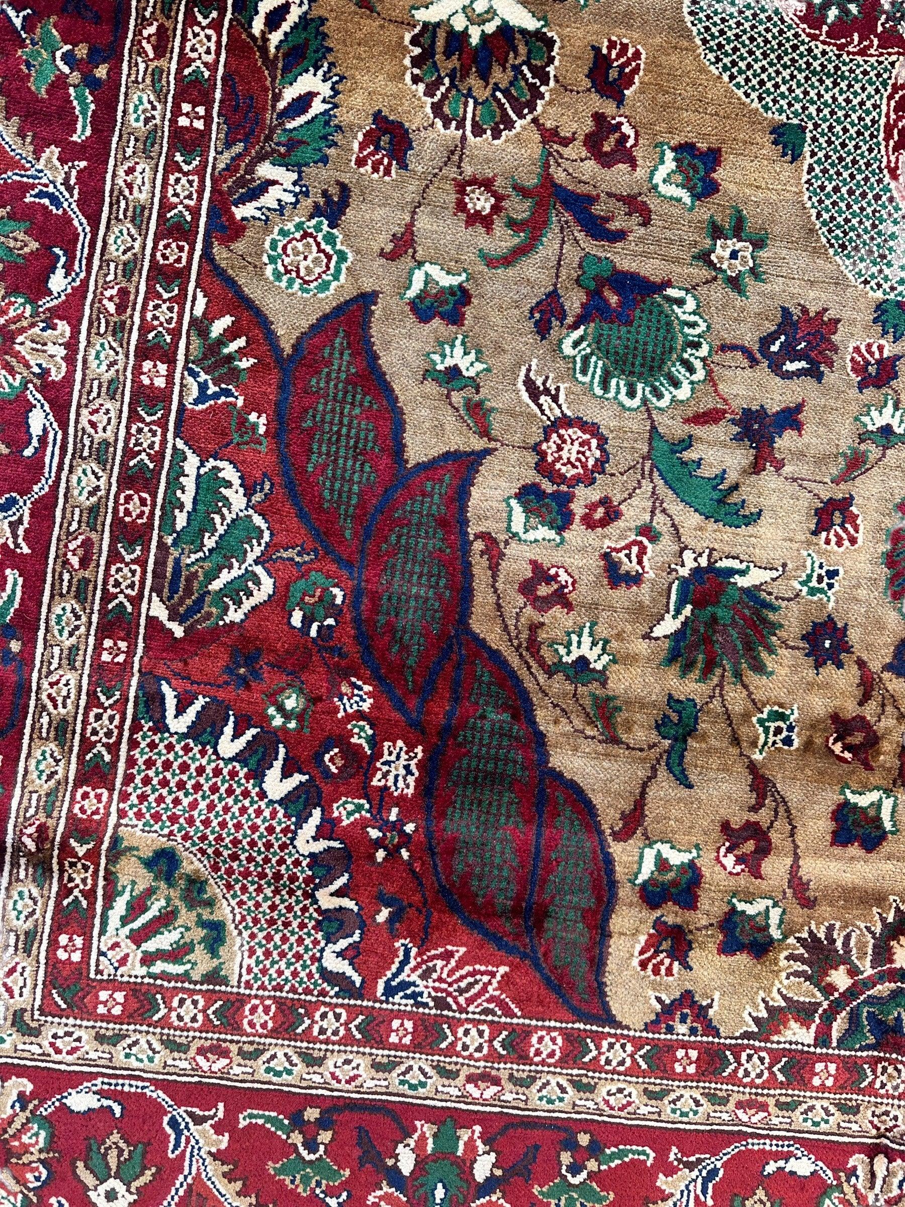 Hand-Knotted Afghan Garden Design Rug – 6’6” x 9’6” - Image 5
