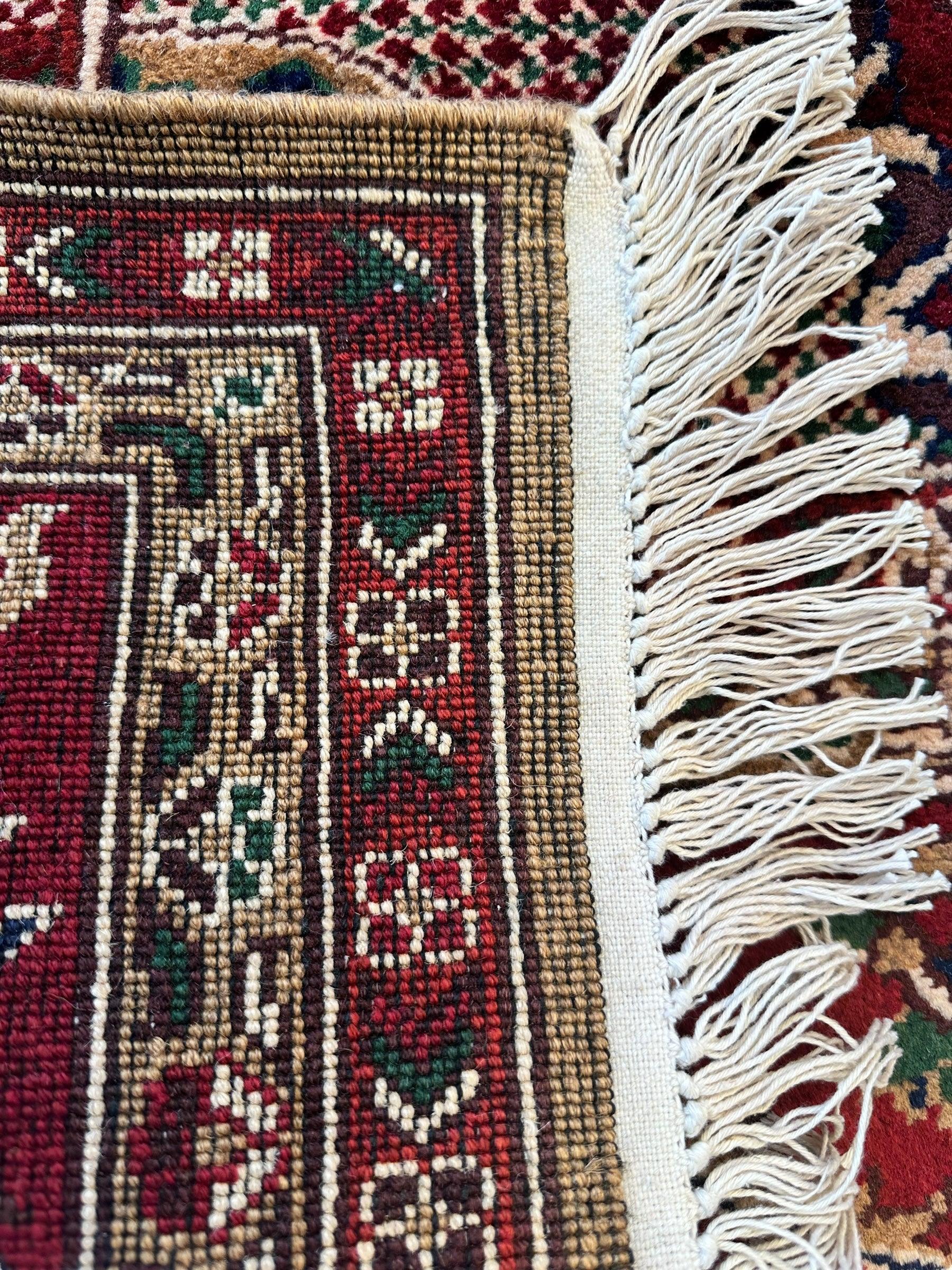 Hand-Knotted Afghan Garden Design Rug – 6’6” x 9’6” - Image 6