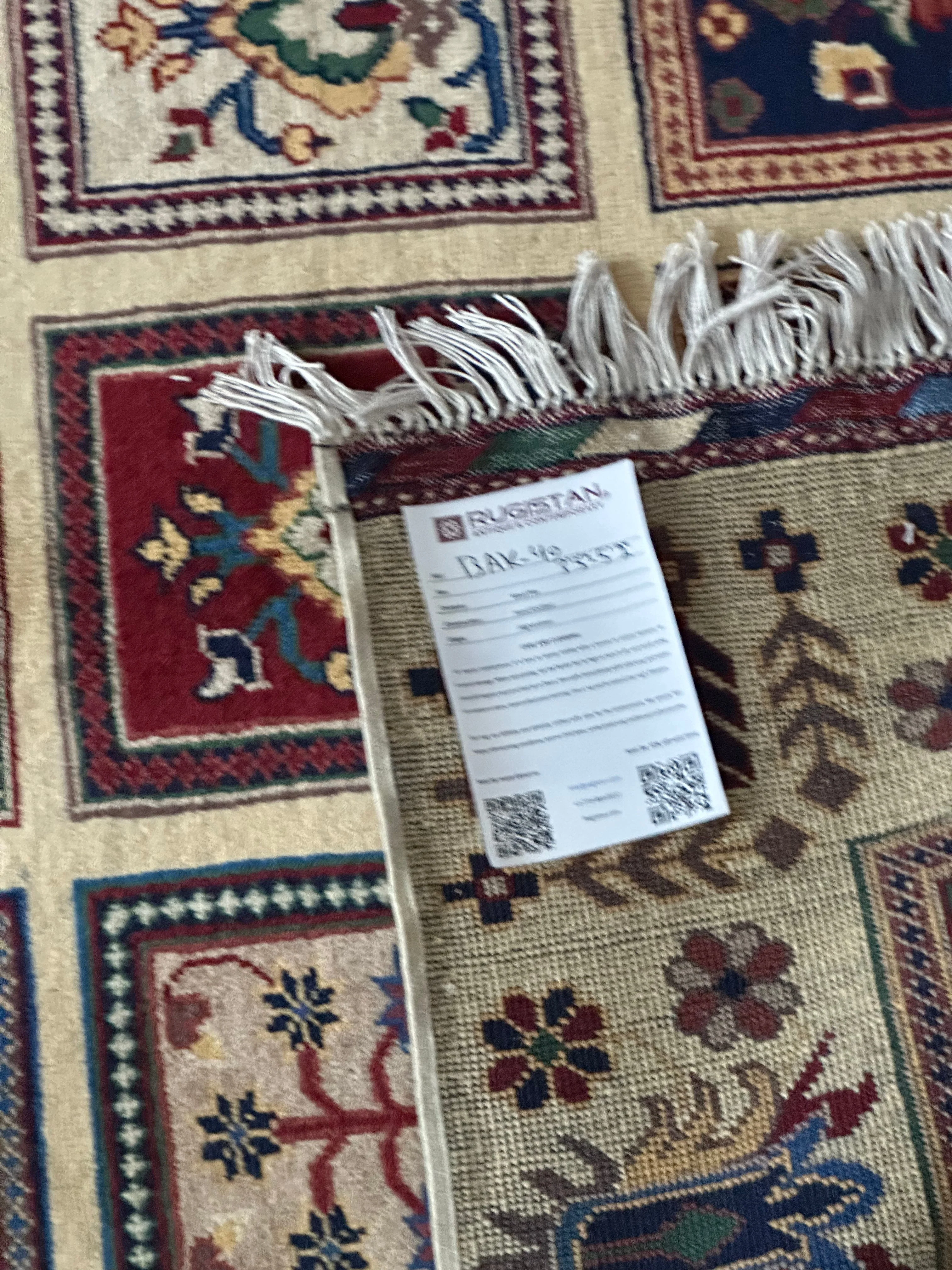 Hand-Knotted Afghani Bakhteiari Wool Rug – 3’5″  x  5’1″ - Image 4