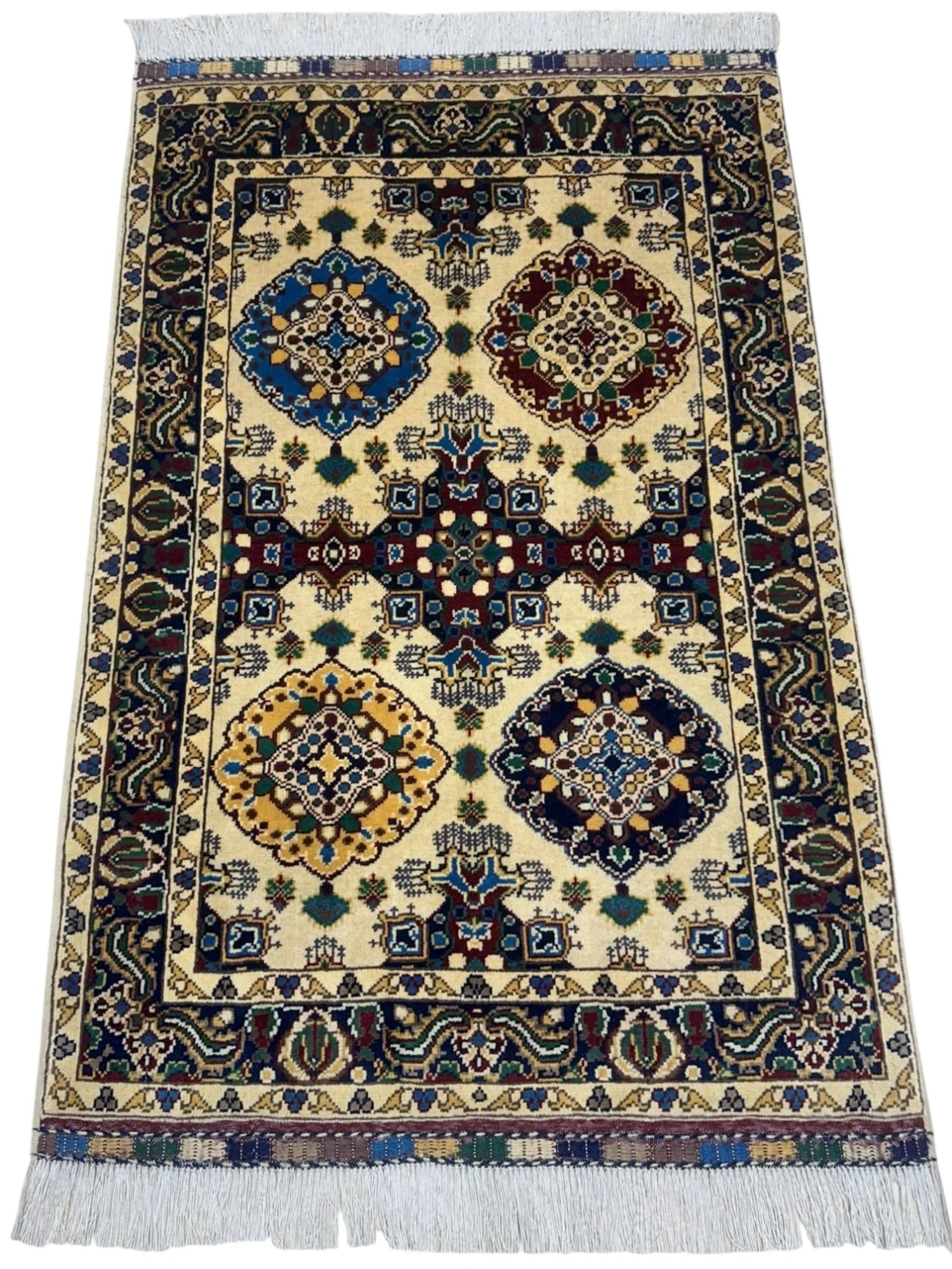 Hand-Knotted Afghani Kashi Wool Rug – 2’9″ x 4’4″ - Image 2
