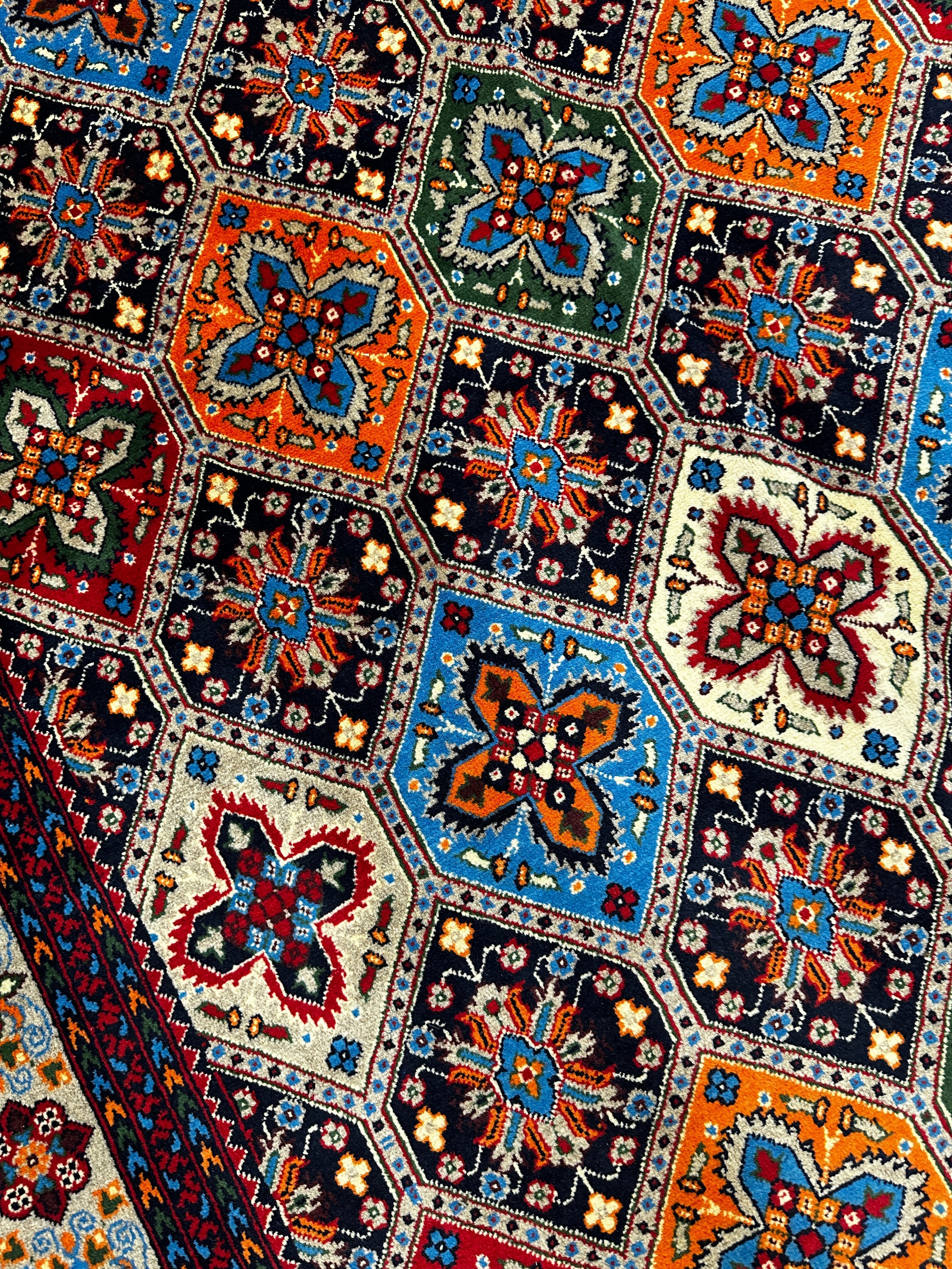 Hand-Knotted Afghani Kashi Wool Rug – 4’9″ x 6’10″ - Image 4